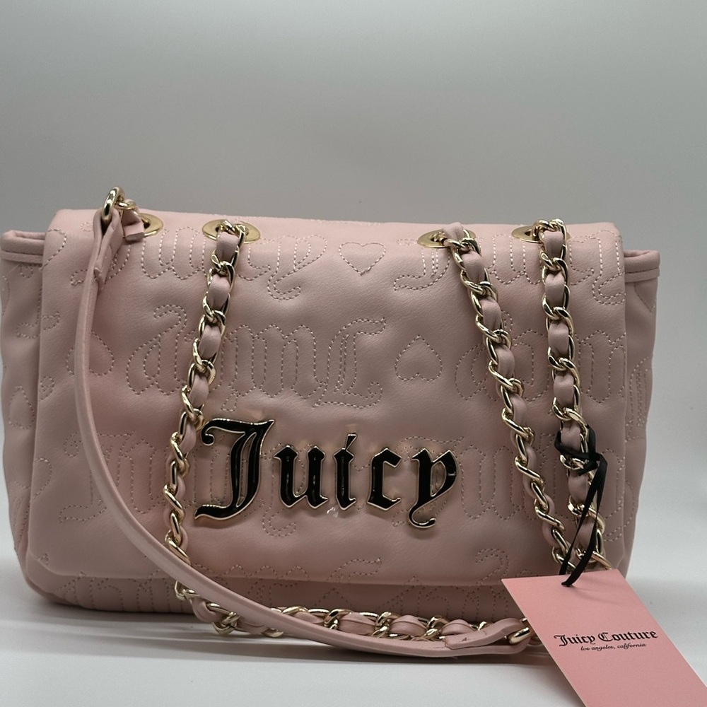 Juicy Couture Blush, Pink Quilted Shoulder Bag - Picture 1 of 8